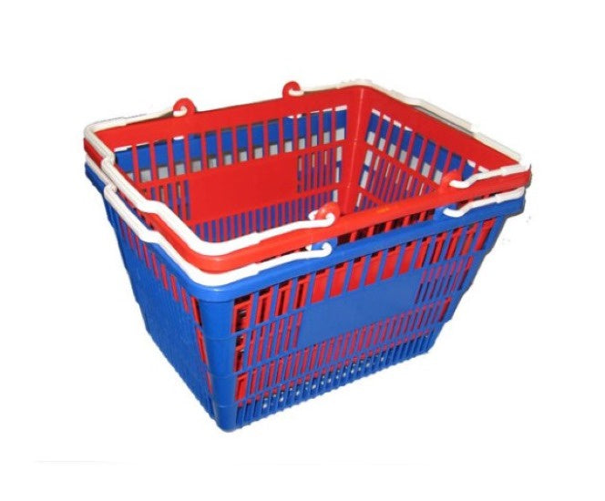 Shopping Basket W Plastic Handles - Single