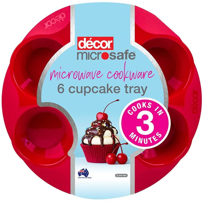 Décor Microsafe 6 cup Cake Tray