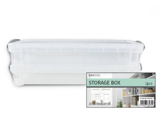 2Pc Storage Box 203x78x60mm