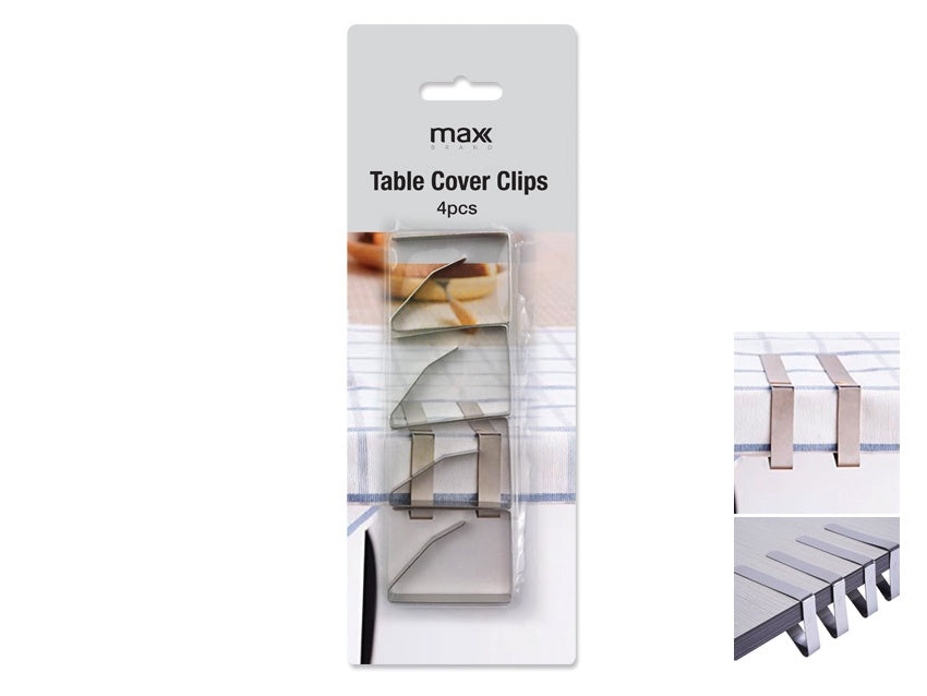 Max Brand Stainless Steel Table Cloth Clips 4’s