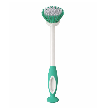 Standing Round Dish Brush W Suction Cup
