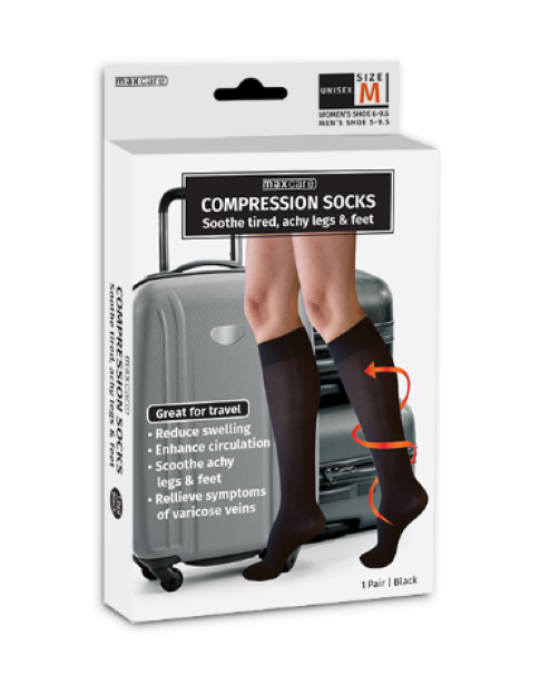 MC Compression Socks Black Size M/L