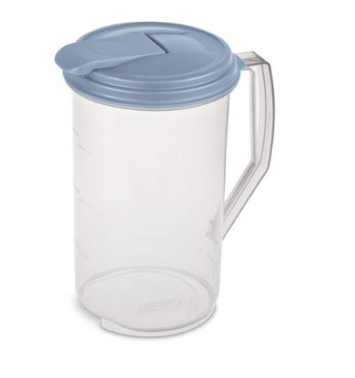 Sterilite Ultra Seal Round Jug 1.9L - Clear/Wash Blue