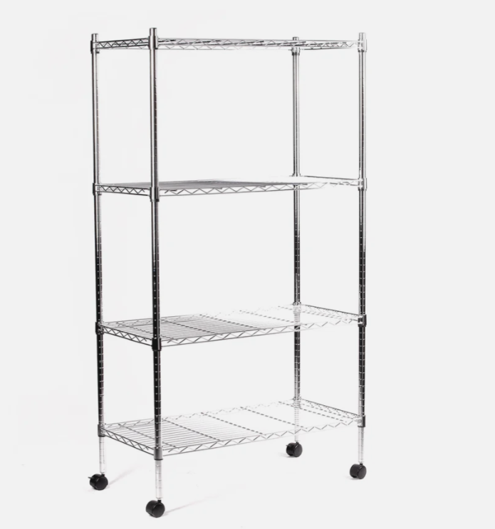 Eurowire Chrome Wire, 4 Shelf Set, 91x46x160cm