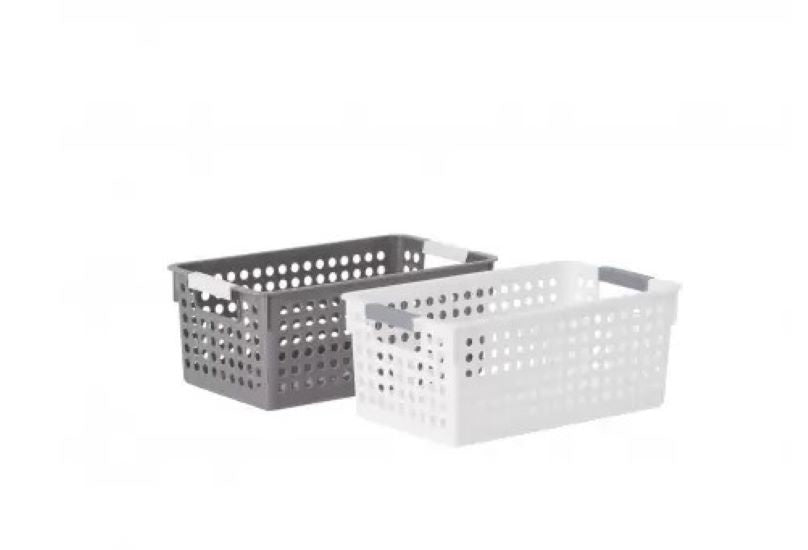 Basket 292x164x114 w/Handles White