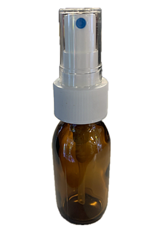 Amber Glass 100ml Bottle W Spray Pump 28/410