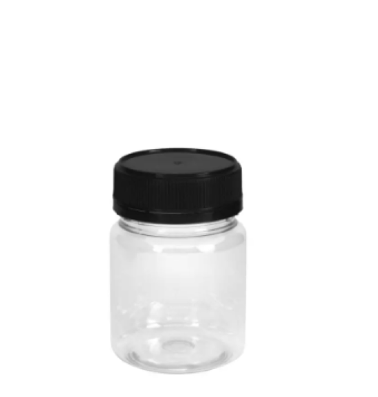 Round Pet Jar 100ml/125g  With Lid
