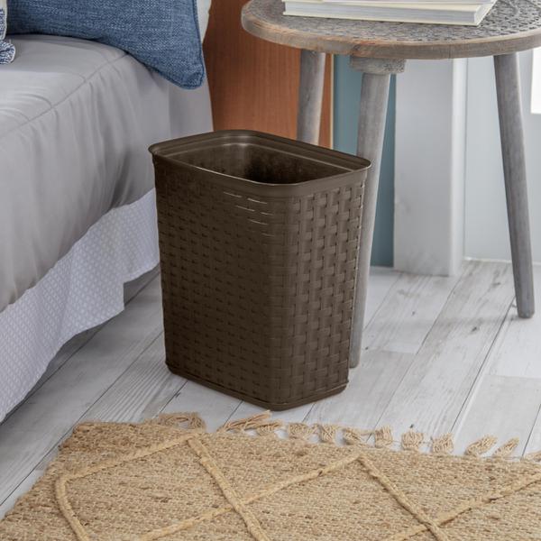 Waste Basket, Weave, Espresso 13 Lit