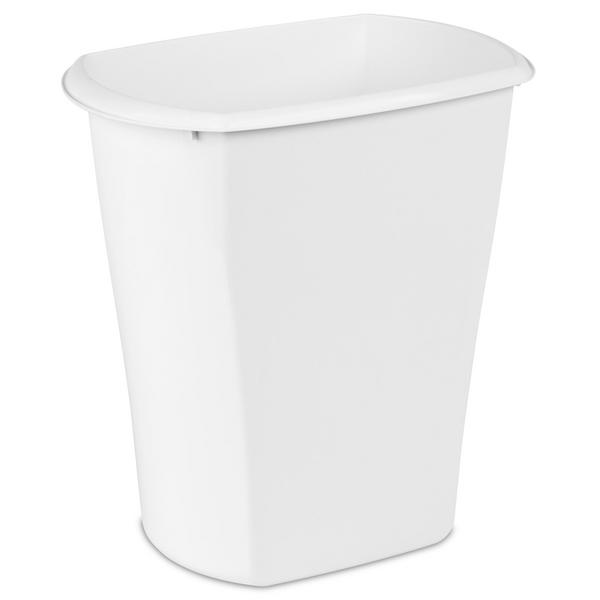 Sterilite Rect. Wastebasket 21L White