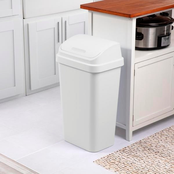 Sterilite Swing Top Tidy 49Lit White
