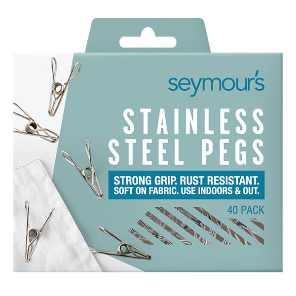 Seymours Stainless Steel Pegs 40 Pack