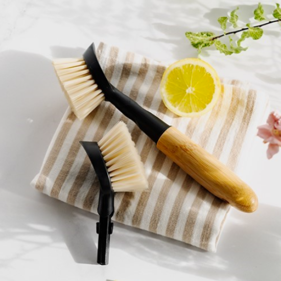 Herne/Bamboo Dish Brush + 2pc Replacement Heads