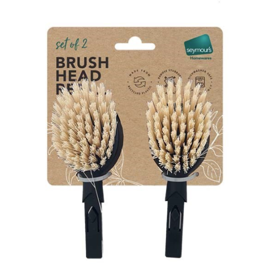 Herne/Bamboo Dish Brush + 2pc Replacement Heads