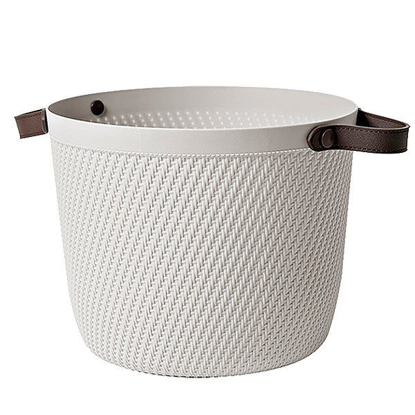 Seymours Round Pp Basket W/Handles 32l
