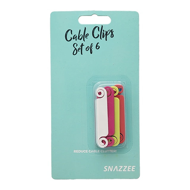 Snazzee Cable Clips/Ties Set of 6