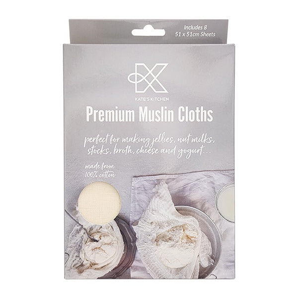 Kates Premium Muslin Cloth 8Pk
