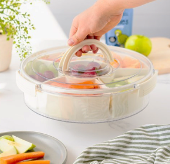 Kates Snack & Serve Box Round W Handles