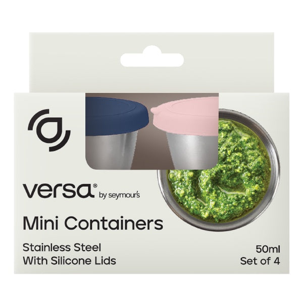 Versa Stainless Steel Mini Containers 50ml Set of 4