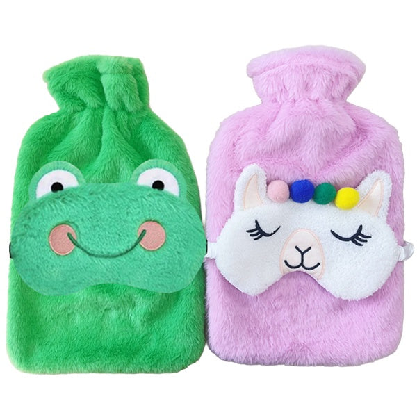 Snazzee Cosy Set with Hot Water Bottle with Cover & Eye Mask