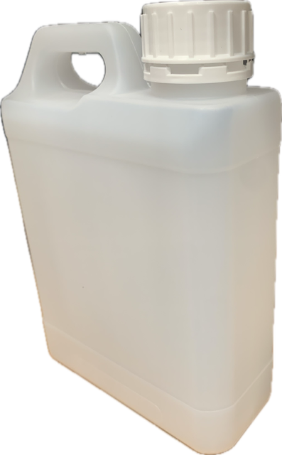 1L DG Jerry Can (Nat) – 38mm Neck, UN DG Rated with White Cap
