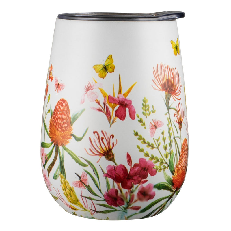 Double Wall Insulated Wine Tumbler - 300ml - Natives White