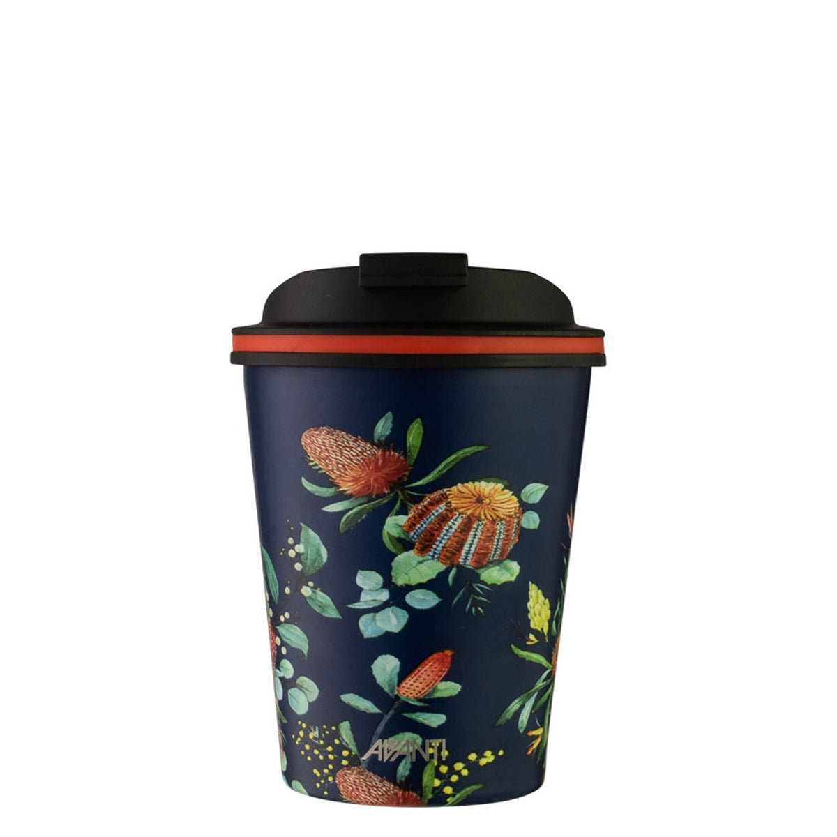 GOCUP Double Wall Insulated Cup - Australian Natives - Navy - 236ml