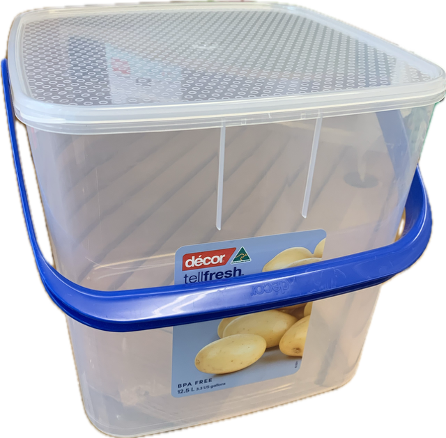 Décor Super Storer, Tellfresh with Handles, 12.5L Blue Handle