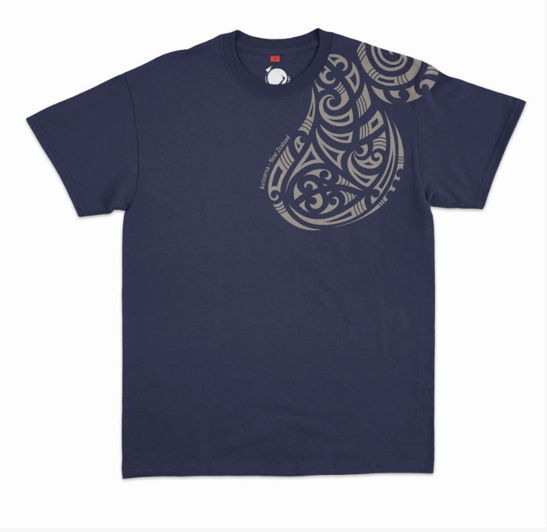 Mens Maori T Shirt - Shoulder Tattoo
