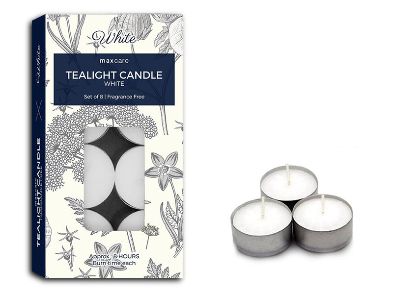 Tealight Candles White 23g Pack of 8