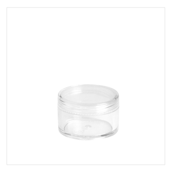 Cosmetic Pot Clear W Clear Lid