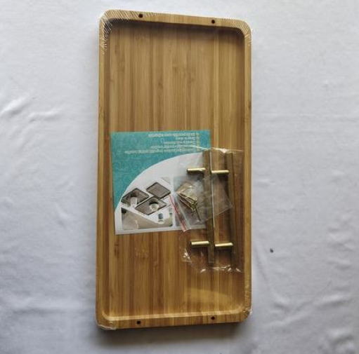 Bamboo Tray (19.5 W x 40 L cm) W Handles