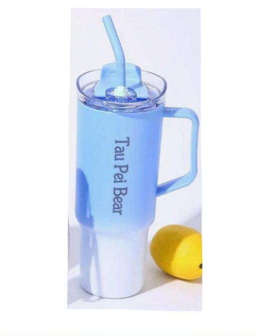 Sipper Cup W Straw 1L Gradient Blue