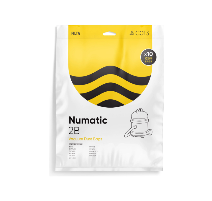 Filta Numatic 2B Sms Multi Layered Vacuum Cleaner Bags 10 Pk