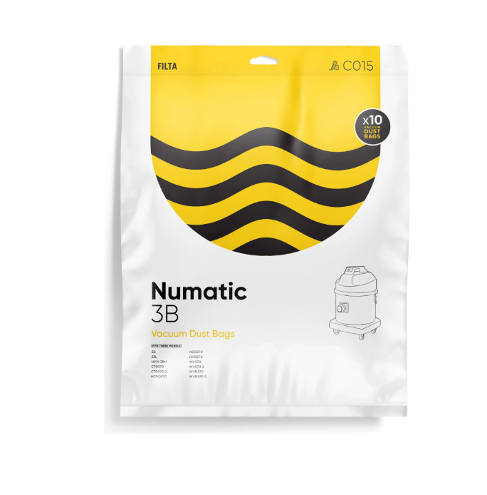 Filta Numatic 3B Sms Multi Layered Vacuum Cleaner Bags 10 Pk