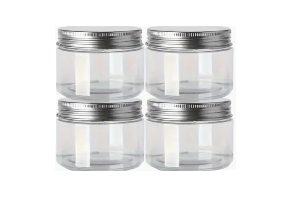 200ml Round PET Jar W Aluminum Lid