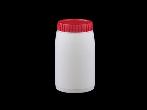 Round Jar 600ml 68mm White W Lid