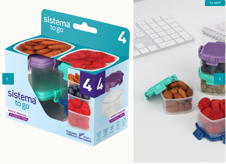 Sistema® Mini Knick Knack TO GO™ 62ml – 4 Pack
