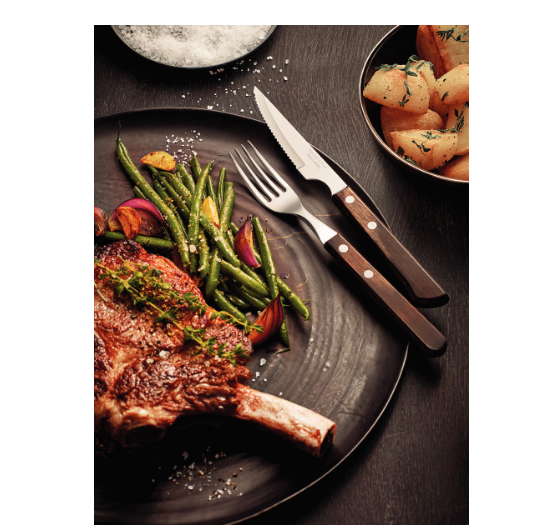 Churrasco Spanish Steak Cutlery 12 Piece Set - Brown