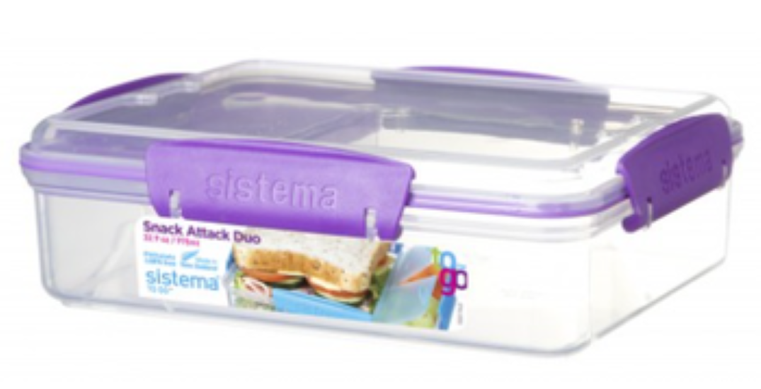 Sistema® 975ml Snack Attack™ Duo TO GO™
