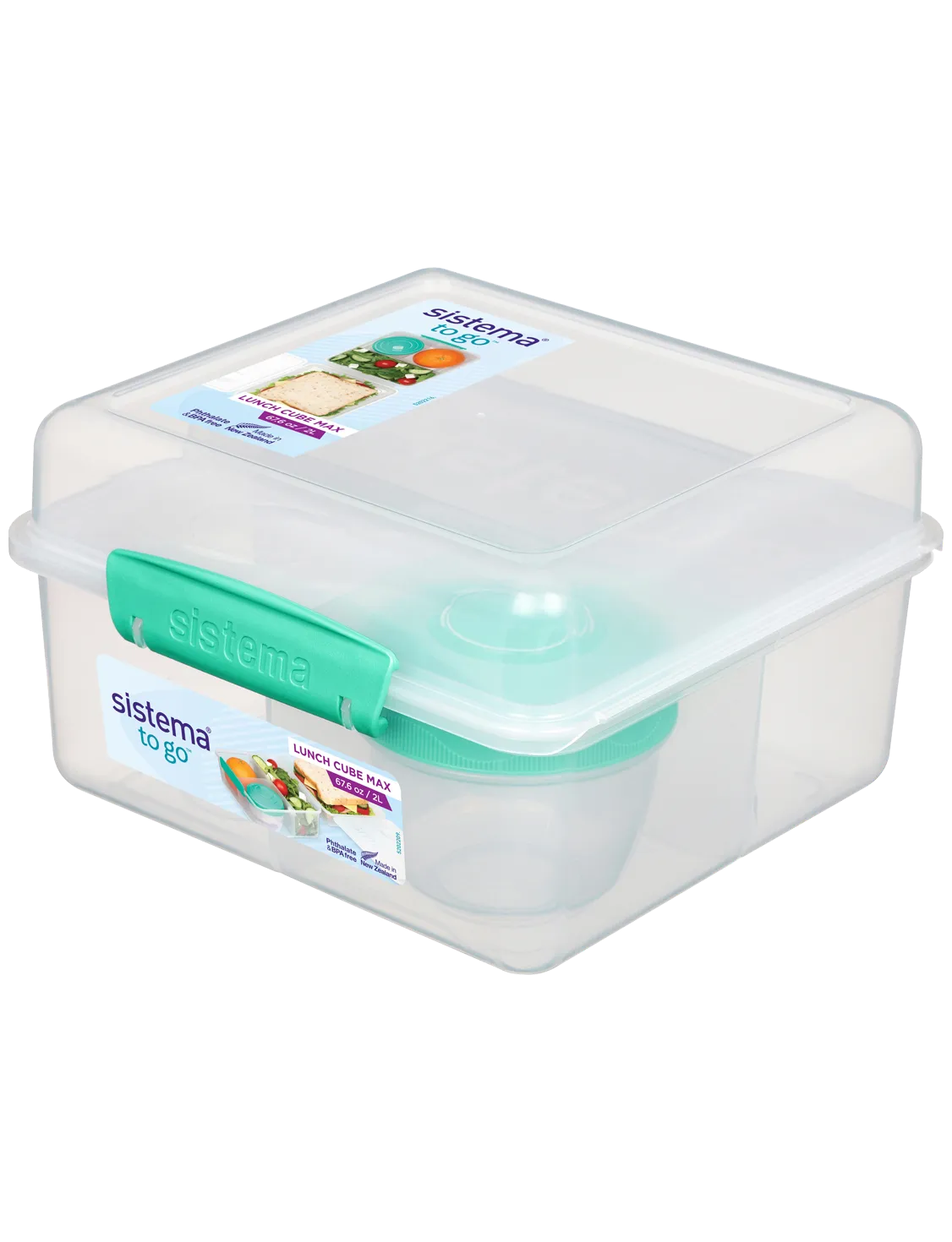 Sistema® 2L Lunch Cube Max TO GO™ with Yogurt Pot