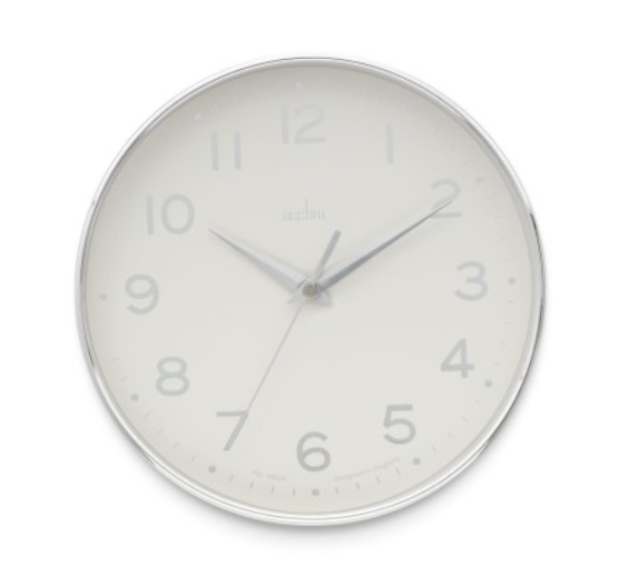 Acctim Rand 20cm Wall Clock Chrome