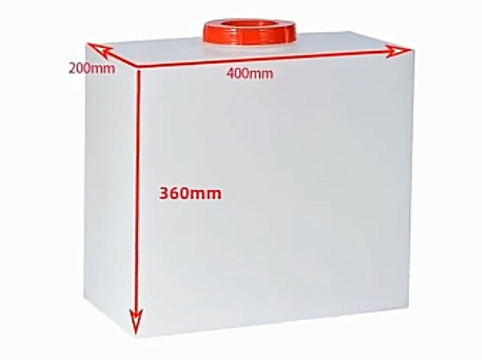 Plastic Tank W Red Cap on Top RV 25Lit