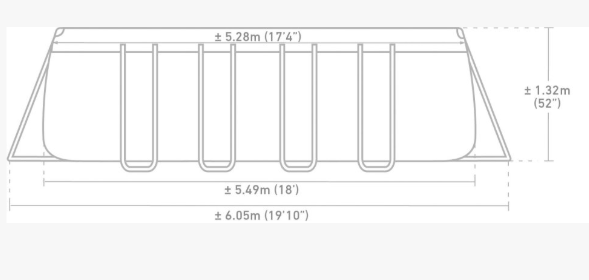 Intex Ultra XTR Rectangular Pool Set - 18ft x 12ft x 52in (5.49m x 2.74m x 1.32m)