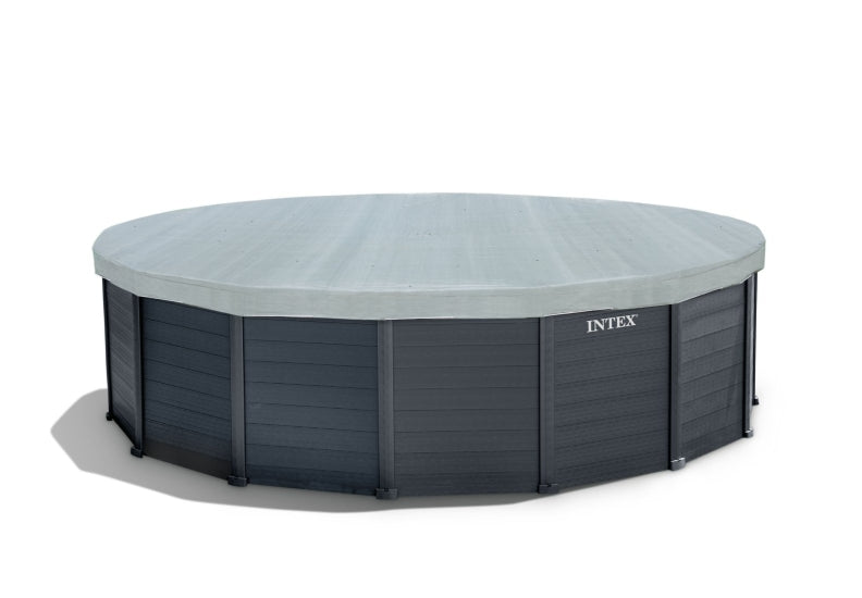Intex 15ft Graphite Grey Panel Round Pool Set (4.78m x 1.2M)