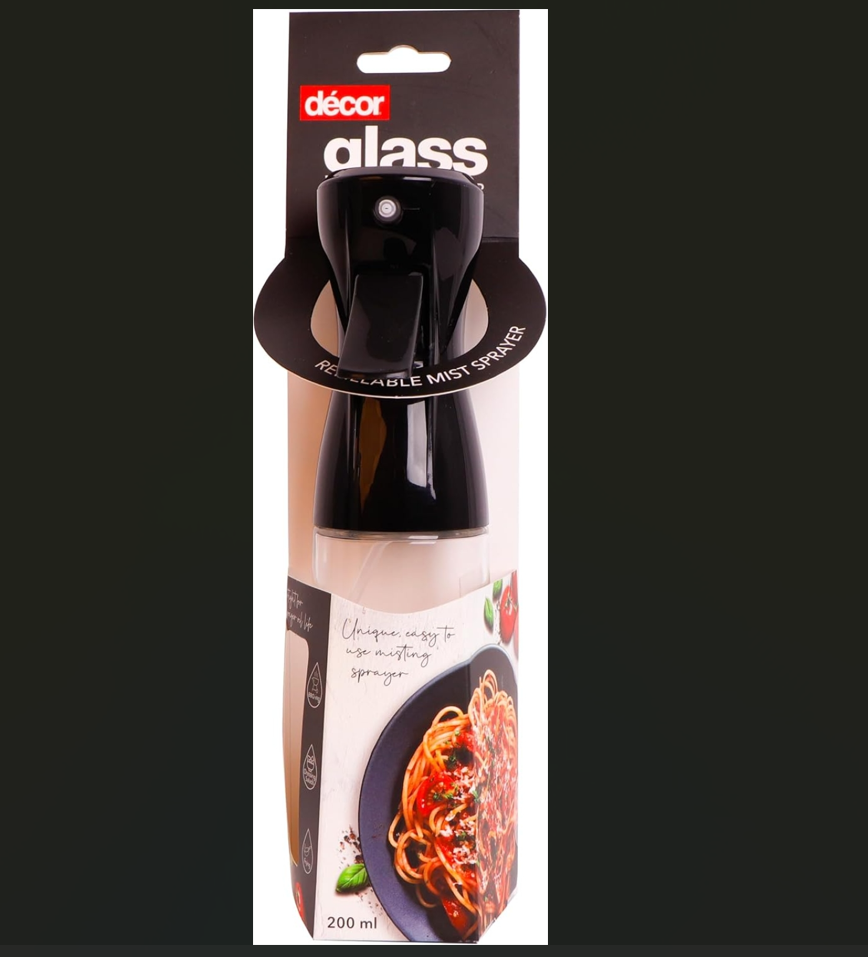 Décor Glass Oil Sprayer, 200ml Refillable