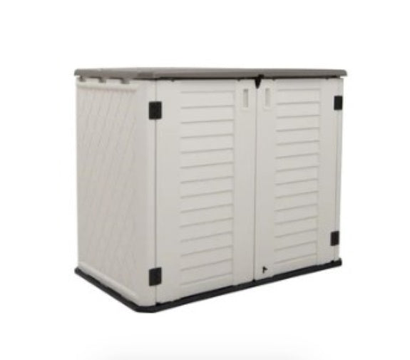 Horti Cubic 26CubFt HDPE Outdoor Horizontal Storage Shed