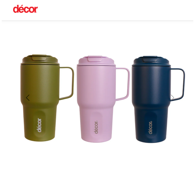 Décor® XL Coffee Mug Double Walled Stainless Steel 600ml