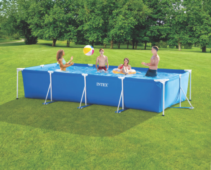 'SPECIAL' Intex Rectangular Frame Pool Set  (4.5m x 2.2m x 84cm) W Free 530 Gallon Pump