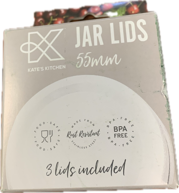 Kates Jar Lids Set of 3 White 5.5cm