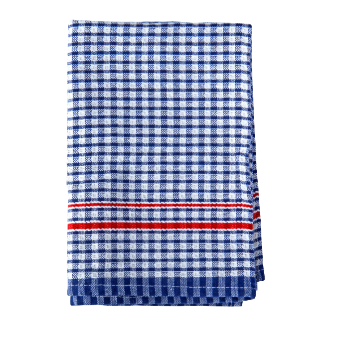 Filta Cotton Tea Towel Blue-Red (45 cm X 65 cm) Pack of 36